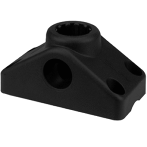SCOTTY 241-BK SIDE/DECK MOUNTING BRACKET BLACK; For Use With Scotty Post Mount Rod Holders; Side Deck Mount; Black; 4 In Length x 2 In Width x 2 In Height; Compatible With 133 Well Nut Mounting Kits