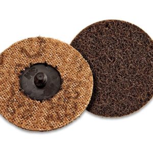 3M 07485 Surface Conditioning Disc; Scotch-Brite Roloc; Used For Deburring/ Blending/ Finishing; Abrasive Disc; 3 In Diameter; Coarse; Brown; Aluminum Oxide; Roloc Quick Change Attachment System; Box Of 25