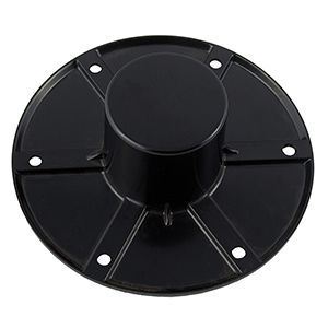 AP PRODUCTS 0131112B ROUND FLUSH MOUNT PEDESTAL BASE -; Pedestal Base; Round Flush Mount; 6 In Diameter x 2 In Height; 6 Mounting Holes; Black; Single