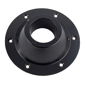 AP PRODUCTS 0131119B ROUND SURFACE MOUNT PEDESTAL BASE -; Pedestal Base; Round Surface Mount; 6-5/8 In Diameter x 2 In Height; 6 Mounting Holes; Black; Single