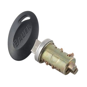AP PRODUCTS 013537 REPL.MASTER LOCK SINGLE; Use With Bauer Entrance/ Slam/ Cam Locks; Keyed Lock; Key Code 350; Master Lock Cylinder With Key; Pack Of 10