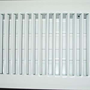AP PRODUCTS 013625 FLOOR REGISTER; 4 In Width x 8 In Length; 5-1/4 In Width Overall x 10 Length Overall; With Damper; White