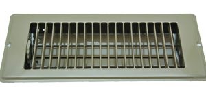 AP PRODUCTS 013628 FLOOR REGISTER; 4 In Width x 10 In Length; 5-1/4 In Width Overall x 12 Length Overall; With Damper; Brown