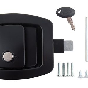 AP PRODUCTS 013671 BAGGAGE DOOR SLAM LOCK -; Baggage Door; Replacement For Existing Bauer Slam Latch; Paddle Handle; With 2 Keys; Black; Without Backing Plate 013-227099