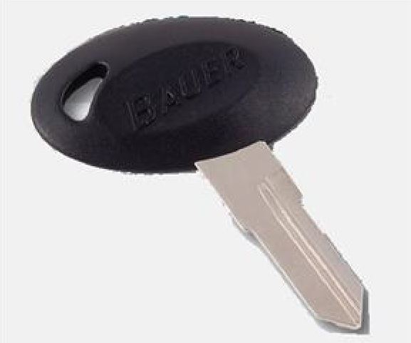 AP PRODUCTS 013689311 BAUER RV SERIES REPL KEY; Replacement Key For Bauer RV Series Door Lock; Key Code 311; With Bauer Logo