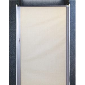 AP PRODUCTS 0153302 REPLACEMENT RETRACTABLE SHOWER DOOR; Retractable; 48 In Width x 64 In Height; With Integrated Handle; Translucent Screen And Powder Coated Frame; Pewter; 3-Ply Mold Resistant Screen And Aluminum Frame; With Rail