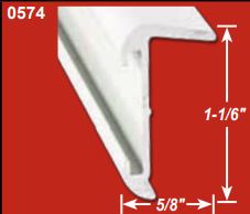 AP PRODUCTS 021-57403-8 ROOF EDGE MILL 8FT EA, Insert Roof Edge Type; 1-1/16 In Height x 5/8 In Width x 8 Foot Length; Mill; Aluminum; Single