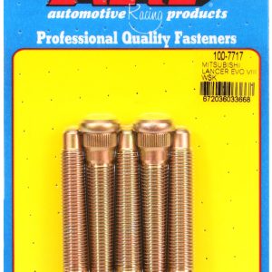 ARP 100-7717 EVO WHEEL STUD KIT, 12 mm x 1.5 In Thread Size; 3.000 In Under Head Length; 0.270 In Knurl Length
