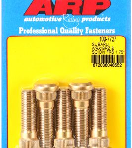 ARP 100-7727 WHEEL STUD KIT SUBARU/SCION, M12 x 1.25 Thread Size; 1.75 In Under Head Length; 0.565 In Knurl Diameter; 0.270 In Knurl Length; 0.000 In Nose Length; Set of 5