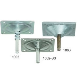 ATTWOOD 1002SS ALL STAINLESS SEAT MOUNT; For Use With 3/4 In Diameter Posts; 3 Degree Tilt Angle; Stainless Steel; ABYC Code - B; Without Spring; Bulk Packaging