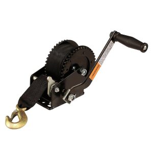 ATTWOOD 11195-4 2000 LB DUAL DRIVE WINCH WITH 2 INCH X 20FT STRAP