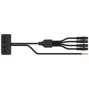 BUILTBRIGHT BB20M14 Warning Light Controller; Designed To Streamline The Configuration Of Flash Pattern Setting Of Strobe Lights; 4 Programmable Memory Modes; Four Outlet 20 Inch Wire Connectors; IP55 Waterproof Rating