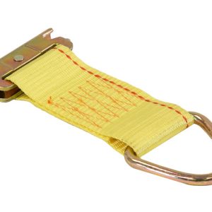 BUYERS PROD 01080 Tie Down Track Adapter; E-Track; Rope Ring Style For E-Track System; 2 In Width x 6 In Length; 3000 Pound Break Strength; Yellow; Nylon and Steel