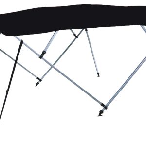 CARVER A(8SQ)4893UB-02 A(8SQ) 4893UB-02 8L 4-Bow SQ Tube Pontoon Bimini Top Kit - 48 INCH H, Fits 96 INCH-102 INCH W, Jet Black