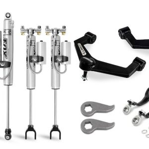 COGNITO MOTO 110-P0929 Leveling Kit Suspension; Premier; 3 Inch Lift; Torsion Bar Key; With Torsion Bar Keys/ Front Upper Control Arms/ Front And Rear Remote Reservoir Fox Shock Absorbers/ Idler Arm Support Brackets/ Installation Hardware