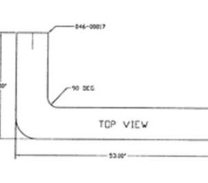 CUMMINS 046-00563 TAILPIPE, Use With Cummins Onan Generators; 90 Degree Bend Pipe; 53 Inch; 1-1/2 In Outer Diameter; Without Coupler