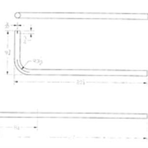 CUMMINS 046-00952 TAILPIPE, Use With Cummins Onan Generators; 90 Degree Bend Pipe; 9-1/2 In Drop x 20-1/4 In Run; 1-1/4 In Outer Diameter