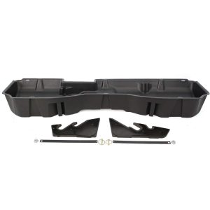 DU-HA 10300 Under Seat Storage Unit; Under Rear Seat; 2 Compartments; With Removable Dividers And Gun Rack Inserts; Jet Black; Heavy Duty Polyethylene