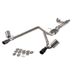 FLOWMASTER 718198 Exhaust System Kit; FlowFX Cat-Back System; 409 Stainless Steel; With Muffler; 3 Inch Pipe Diameter; Dual Exhaust With Dual Exit; Dual Out Rear Side Exit