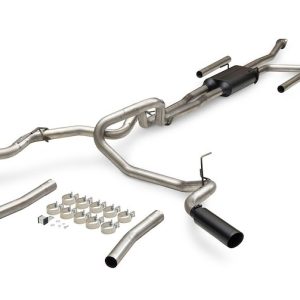 FLOWMASTER 818139 Exhaust System Kit; Outlaw Extreme Cat Back System; 409 Stainless Steel; With Muffler; 2-1/2 Inch Pipe Diameter; Dual Exhaust With Dual Exit; Dual Out Rear Exit/ Side Exit