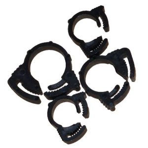 HELIX RACING 111-2120 100PC ASSORT. NYLON RATCHET CLAMPS, 5/16 Inch/ 11/32 Inch/ 13/32 Inch/ 15/32 In Clamping Range; Ratchet Style; Black Nylon; Pack Of 100; 25 Pieces Of Each Size; Assorted Pack