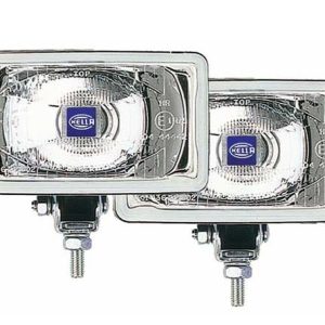 HELLA 005700691 LAMP KIT 550 DRV H3 12V ECE/SAE, Halogen Bulb; H3 Halogen Bulb; 7.6 In x 3.7 In Rectangular; Clear Glass Lens; Black Housing; Stem Mount