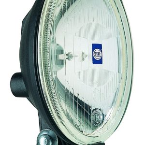 HELLA 005750411 LAMP 500 DRV H3; Halogen Bulb; H3 Halogen Clear Bulb; 6.4 In Round; 55 Watt; Driving Beam; Clear Lens; Black Housing; Stud Mount; With Lamp/ Universal Mounting Hardware