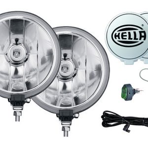 HELLA 005750941 Driving/ Fog Light; 500FF Series; Halogen Bulb; H3 Halogen Clear Bulb; 6.4 In Round; 55 Watt, Set of 2