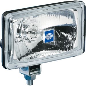 HELLA 005860231 450 DRV CLR H3 12V SAE/ECE, Halogen Bulb; H3 Halogen Clear Bulb; 3.5 X 6.3 In Rectangular; 55 Watt; Driving Beam; Clear Lined Lens; ABS Housing; Universal Stud Mount; Single Light With Bulb/ Mounting Hardware