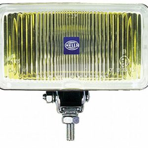 HELLA 005860261 450 DRV AMB LNS H3 12V ECE, Halogen Bulb; H3 Halogen Clear Bulb; 3.5 X 6.3 In Rectangular; 55 Watt; Driving Beam; Amber Lined Lens; ABS Housing; Universal Stud Mount; Single Light With Bulb/ Mounting Hardware