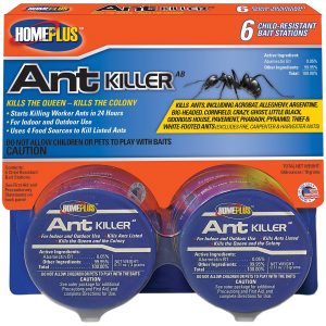 HOME PLUS AT-6ABMETAL Ant Killer Bait Stations with Abamectin B1, 6 Pack