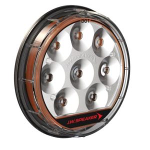 JW SPEAKER 0347871 234 TURN 12/24V 4FT RND DOT; Clear Lens; LED; Amber Bulb