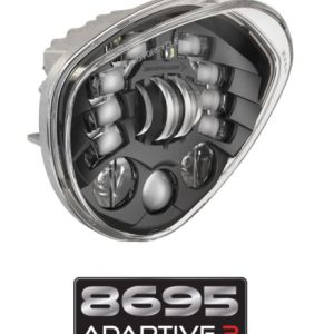 JW SPEAKER 0555151 J.W. Speaker Model 8695 LED Diamond Adaptive Headlight with Black Inner Bezel