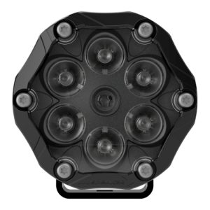 JW SPEAKER 0555353 TRAIL 6 SPORT KIT LED Bulb; 2.41 In Length x 3.58 In Width x 3.7 In Height Circular; 2.8 AMP At 12 Volt DC; Interchangeable Wide Flood/ Medium Flood/ Spot Beam; 3830 Raw Lumens; Clear Lens; Black Housing
