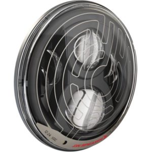 JW SPEAKER 0556281 8700 EVO2-H 12/24 DOT BLACK; LED Bulb; High And Low Beam; Clear Bulb; Clear Heated Lens; Gray Housing; DOT Approved; Single; 7 In Round