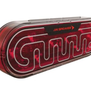 JW SPEAKER 0646791 12/24V HEATED LED RED FLASH STROBE; Stop/ Turn/ Tail Light With Flash/ Strobe Functions; LED; Oval; Red Heated Lens; 0.83 In Length x 6.52 In Width x 2.24 In Height; Submersible; Single