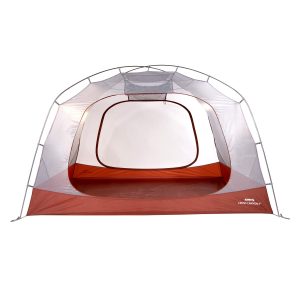 KLYMIT 09C4RD01D Tent; Cross Canyon 4; Ground Tent; 100 Inch Length x 86 Inch Width x 65 Inch Height; Sleeps 4 Adults; Polyester; Soft Shell Fold Storage; Without Window; Red/Gray