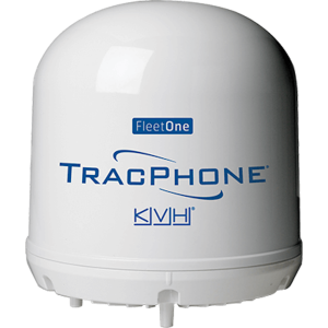 KVH 010398 TRACPHONE FLEET ONE; Compact 11FT Diameter Sat Phone Provides Global Coverage For Voice And Internet. 100Kbps Max Upload/Download Speed. Includes 10 Meter Antenna Cable