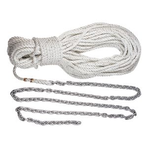LEWMAR HM15H200PX Anchor Rode 15 5/16 INCH G4 Chain with 200 5/8 INCH Rope with Shackle