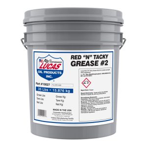 LUCAS OIL 10027 RED NFT TACKY GREASE/1X1/; Lithium Complex Grease; Red; Single; 35 Pound Bucket
