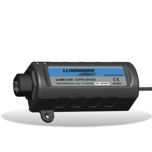 LUMISHORE 010-04361-00 SUPRA BRIDGE MODULE. ALLOWS FULL FE; Used To Control Supra Light Systems Via MFD(Check SPEC Sheet For MFD Compatibility); Works With TIX/ THX/ SMX 53 SUPRA Underwater Lighting Systems; 10.5 To 31 Volt DC Power Supply