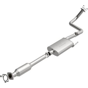 MAGNAFLOW 280578 Catalytic Converter; OEM Grade; Stainless Steel Case; Single Bolt-On Inlet; Single Bolt-On Outlet; 81 Inch Overall Length; With Two Flange Gaskets/ Two Torca Clamps/ Four Nuts/ Hangers