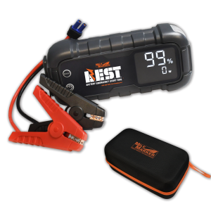 MILE MARKE 32001 Battery Portable Jump Starter; B.E.S.T.; Use To Start Vehicles/ Power Electronics/ Charging Mobile Devices; 88.8 Watt Hours And 24000 mAH At 15 Volts Battery Capacity; 3000 Peak Amps