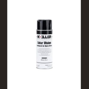 MOELLER 025203 COLOR VISION GLOSS BLACK; For Use On All Outboard And Inboard Engines/ Stern Drive And Lower Unit Applications; Gloss Black; 12 Ounce; Oil And Gasoline Resistant; For Marine Applications