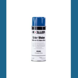 MOELLER 025491 COLOR VISION CRUSADER BLUE; For Use On All Outboard And Inboard Engines/ Stern Drive And Lower Unit Applications; Crusader Blue; 12 Ounce; Oil And Gasoline Resistant; For Marine Applications