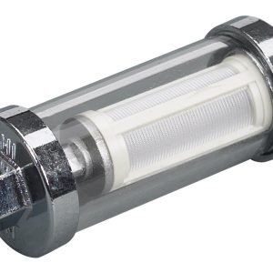 MOELLER 033319-10 Universal Inline Glass View Fuel Filter (3/8 INCH, 5/16 INCH, & 1/4 INCH Barb In Kit)