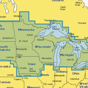 NAVIONICS 010C136830 U.S. NORTH, Compatible With Chart Plotters (See Compatibility Chart); Detailed Coverage Of US North Lakes/ Rivers And Coastal; Region Code: NAUS005R; On SD/ Micro-SD Card
