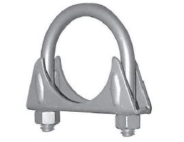 NICKSON 00104 Exhaust Clamp; With Hex Nuts; 2-1/4 In Diameter; Heavy Duty; Stainless Steel; Single