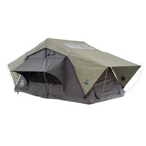 OVERLAND 18429936 Tent; Nomadic; Car Top; 95 Inch Length x 54 Inch Width x 51 Inch Height; Sleeps 2 Adults; Polyester Cotton Canvas; Soft Shell Fold Storage; With Mesh Windows