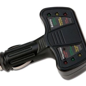 PERFORM TOOL W2989 12V Cigarette Lighter Car Battery Tester and Alternator Tester, Black